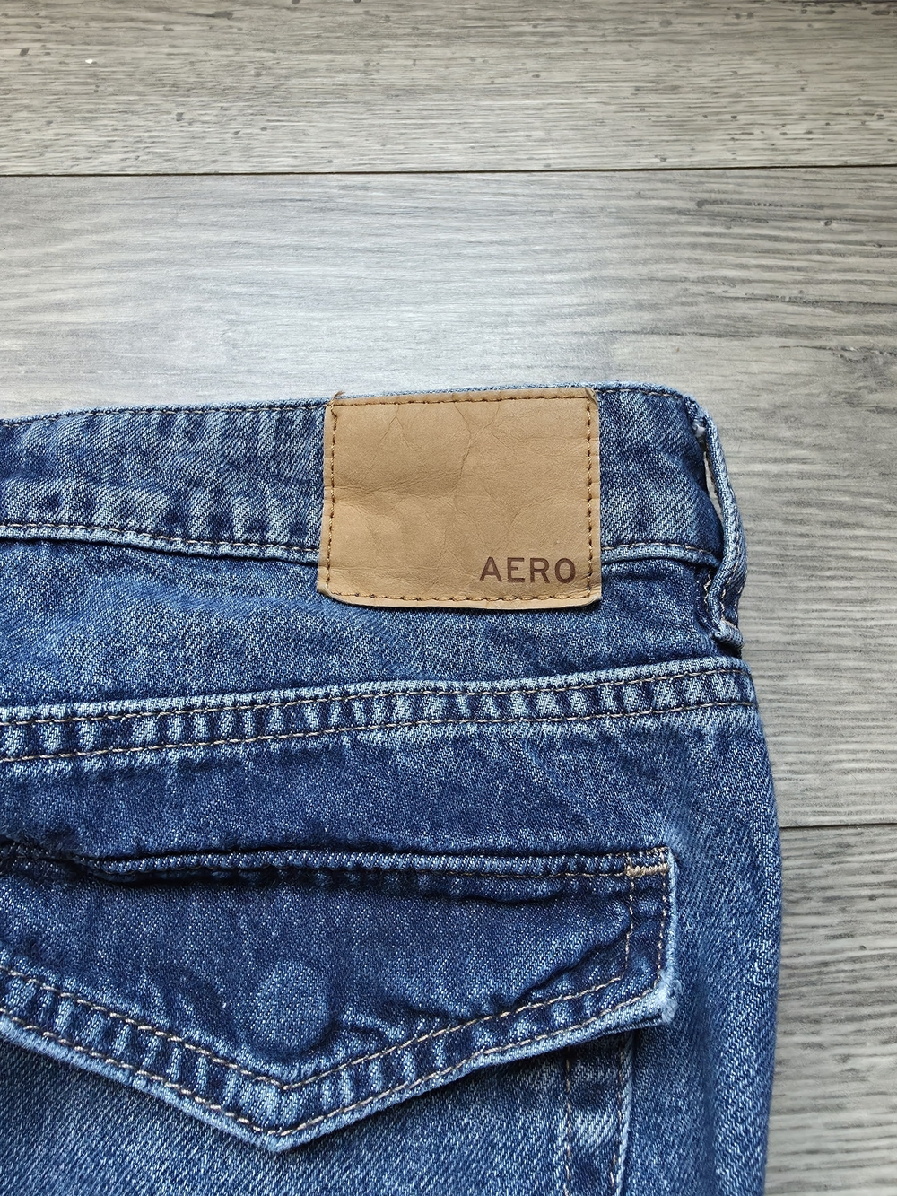 |$8| Aeropostale Baggy Wide Leg Blue Jeans Size 0 Reg EUC - Picture 4 of 8